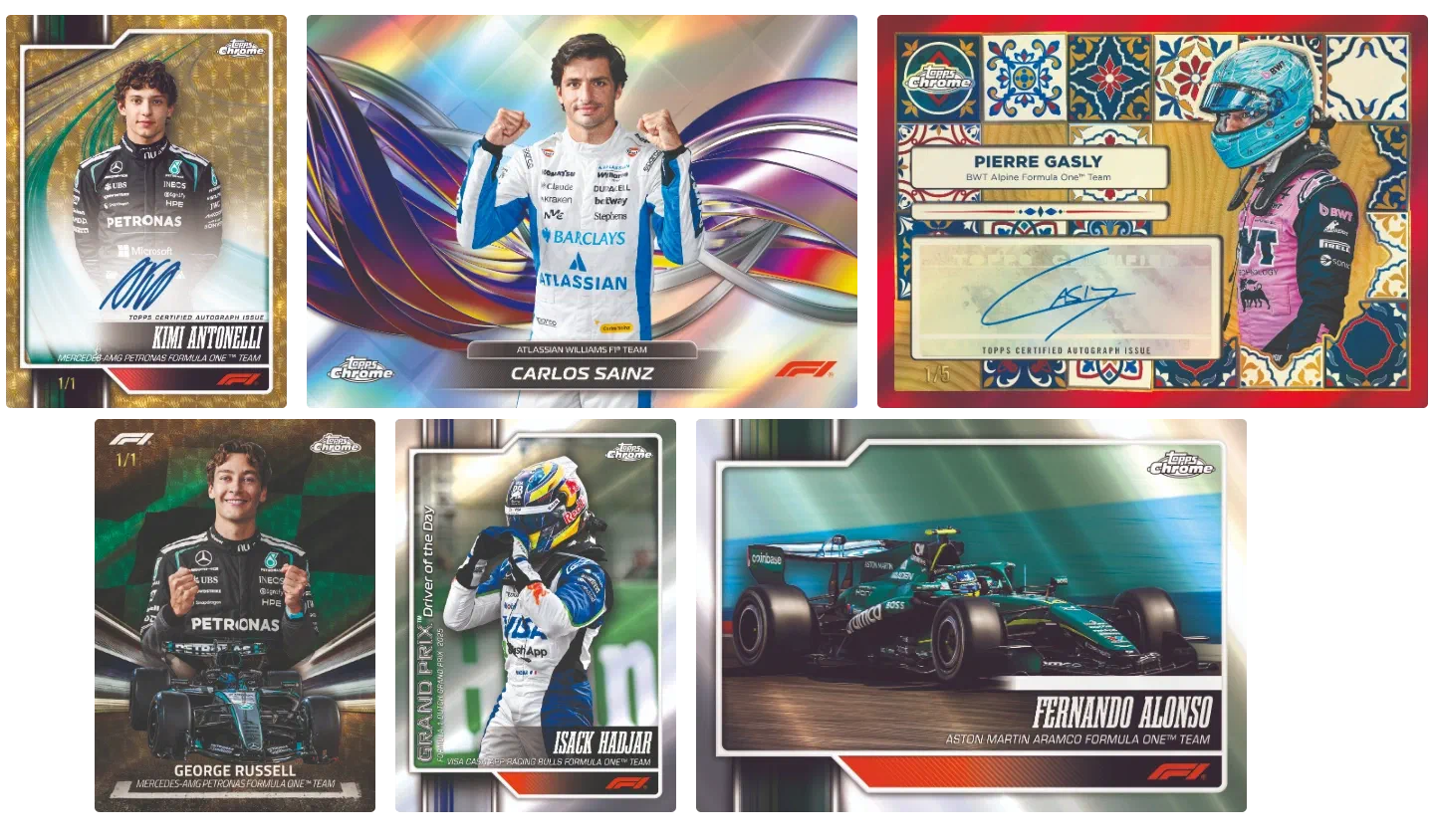 2026 Topps Chrome Formula 1: An Autograph in Every Hobby Box, Full Grid Refractors and Full Checklist