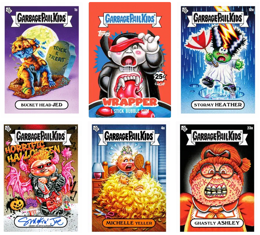 cards garbage pail kids halloween