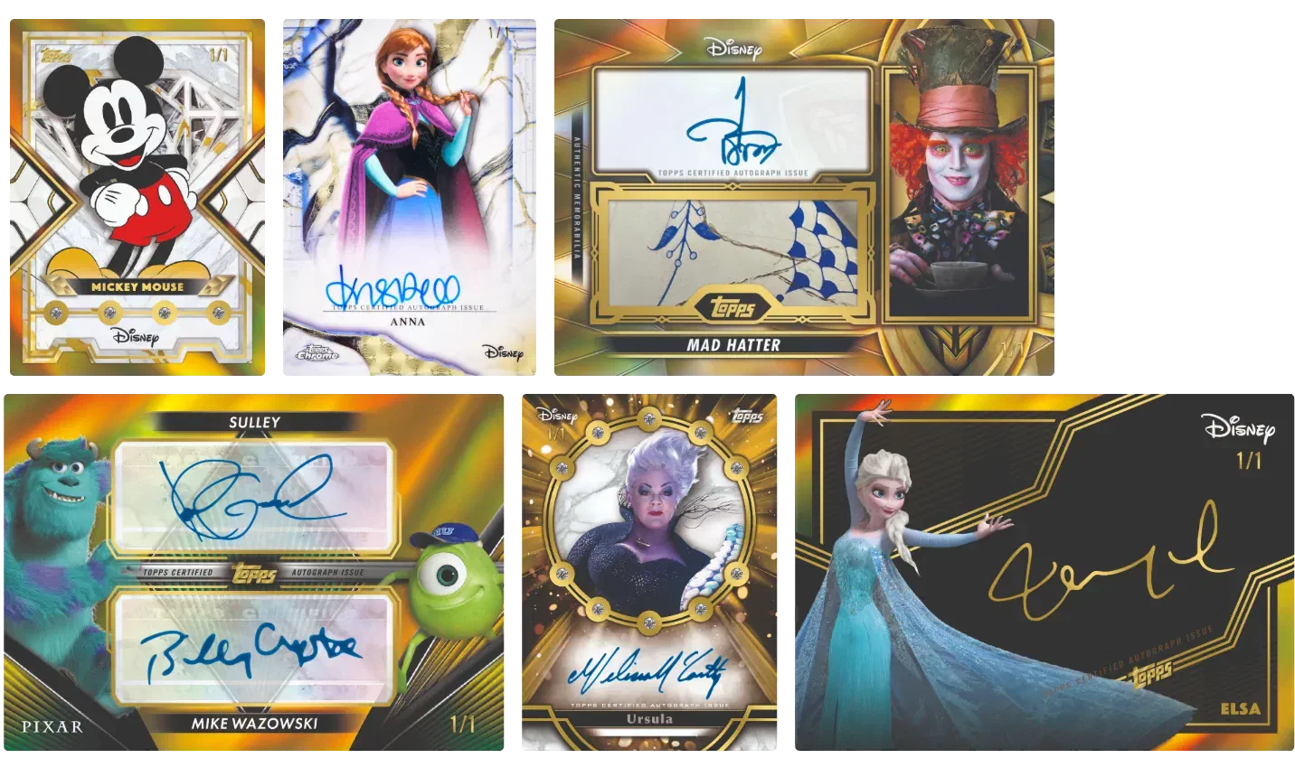 cards topps vault disney