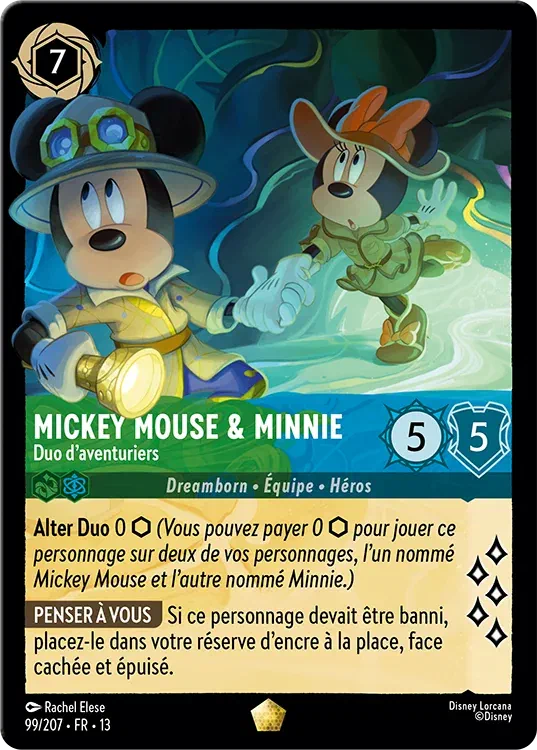 Mickey and Minnie Mouse duo card