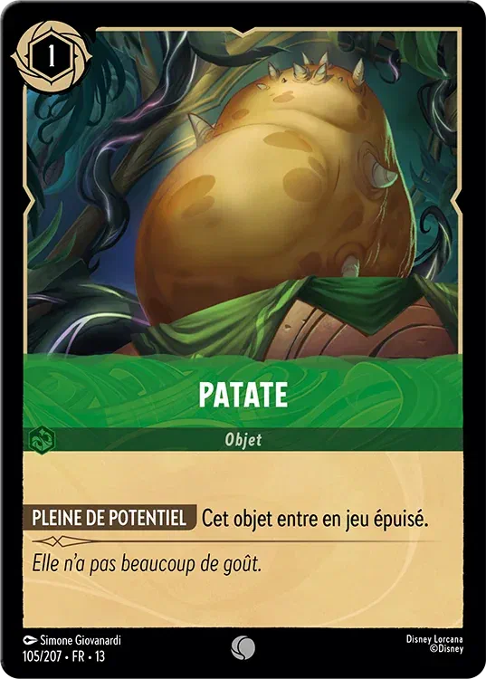 Potato card from Disney Lorcana