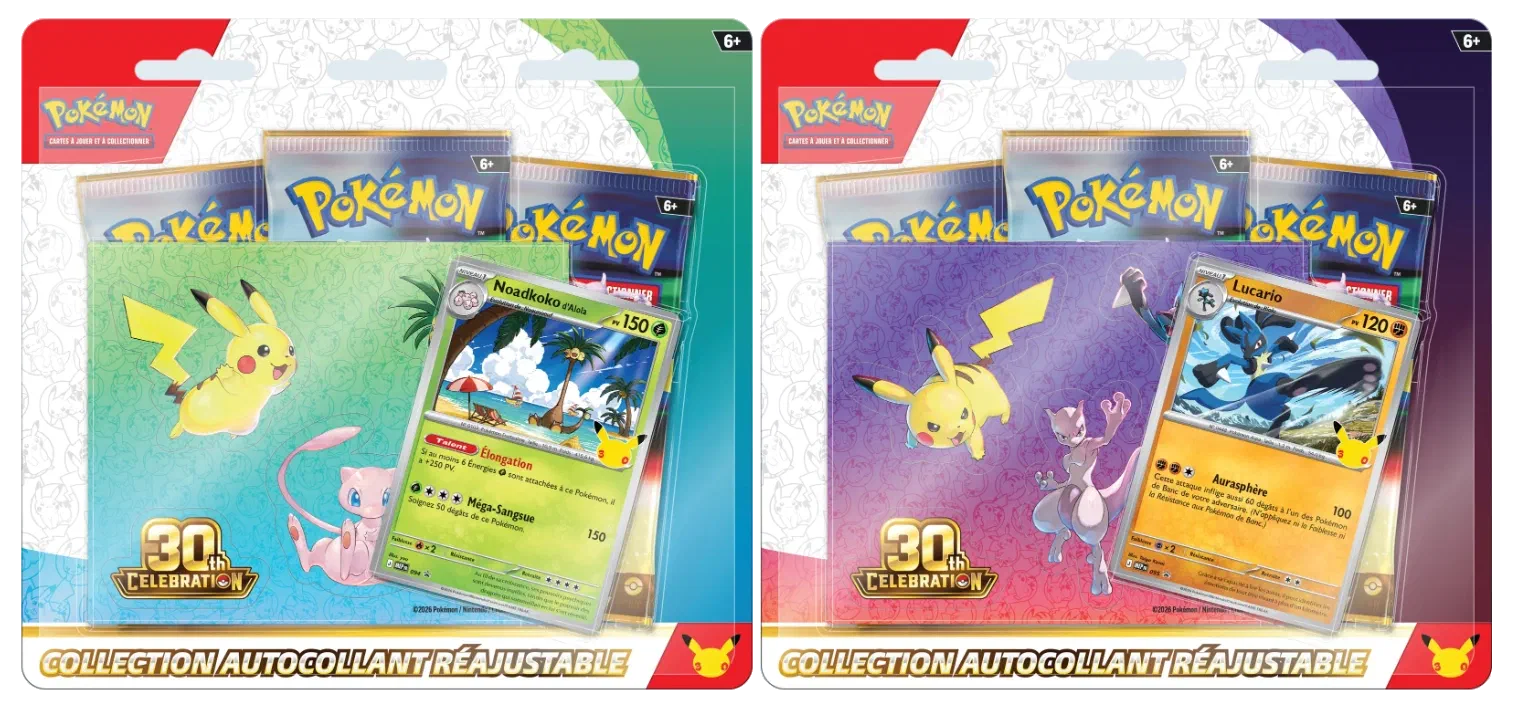 Pack 3 boosters — Collection Autocollants Réajustables 30ᵉ Anniversaire