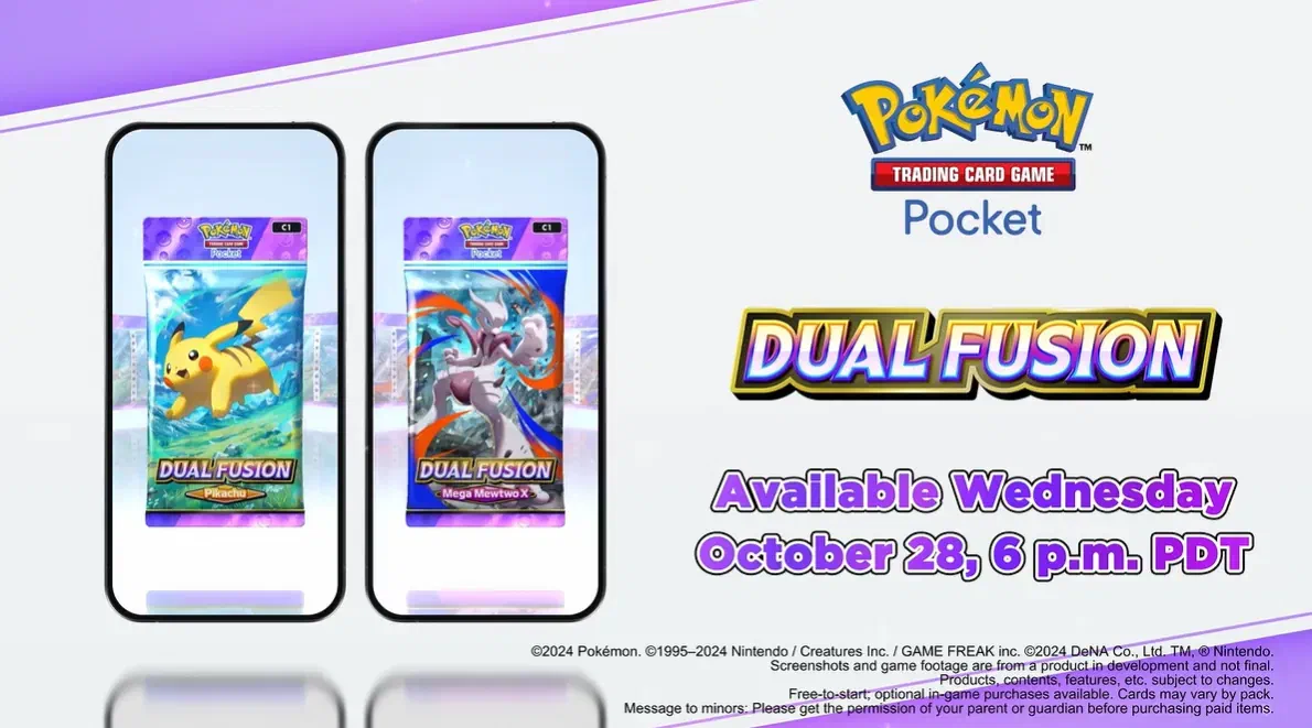 Pokémon TCG Pocket: Dual Fusion Brings Dual-Type Cards on October 28
